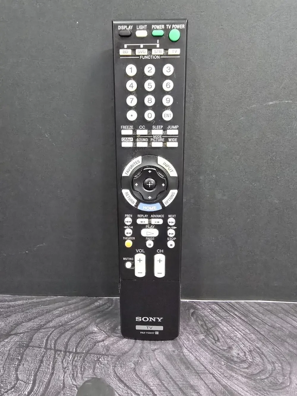 Genuine OEM Sony RM-YD017 TV Remote Control | Bravia LCD HDTV | Tested Excellent